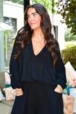 Sandbar Linen Blend Pop Over Shirt Black